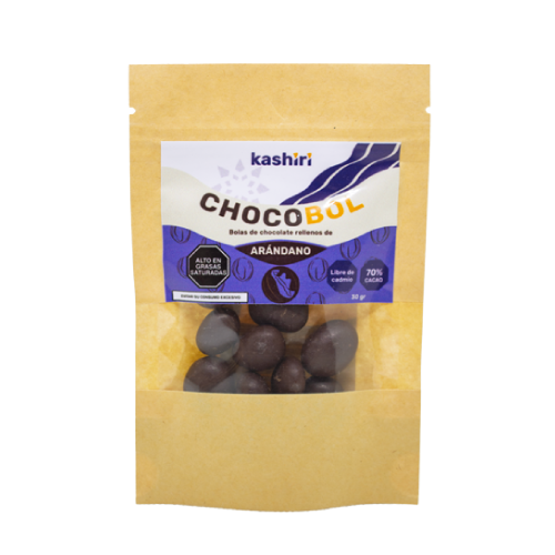 Chocolate 70% Cacao relleno de Arándano deshidratado - 30 GR